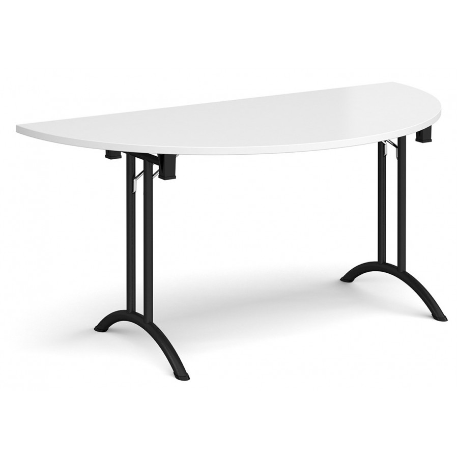Deco Semi-Circular Curved Folding Leg Meeting Table